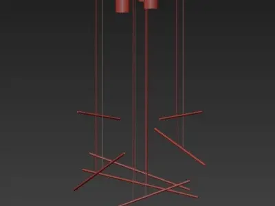 Shangai Hanging lamp G gold 3D model