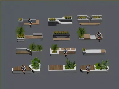 Landscape Bench 3D model