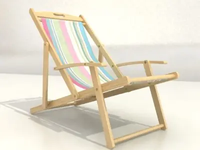 Beach Chair High Detail 3D model