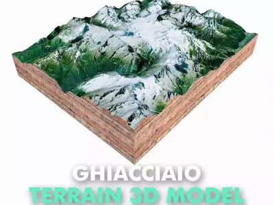 Ghiacciaio dellAdamello Glacier Italy 3D model