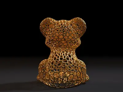 Tiger cub Voronoi 3D print model
