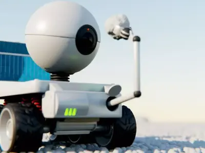 Space rover rigged  - animated rover 3D model