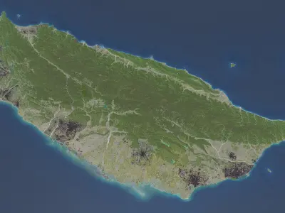 Taiwan Low-poly 3D model