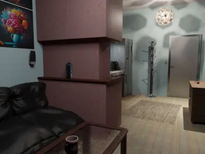 Futuristic apartment 3D model