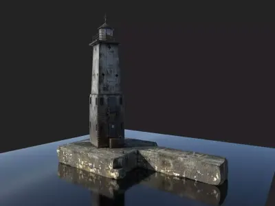 Dark Lighthouse 3D model