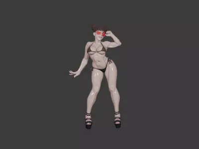 Chun-Li  Street Fighter Inspired 3D Character Model  3D model