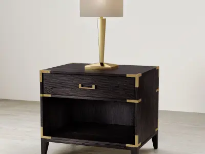 RH Cayden Campaign open nightstand 26 3D model