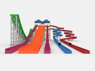 Waterpark Slide 12 3D model