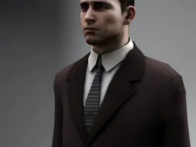 Casual Bussinesman Low-poly 3D model