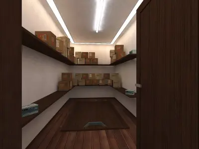 Fully Ready Multi-Room Furnished Apartment Scene Low-poly 3D model