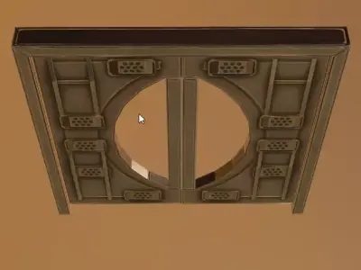 door 10 Low-poly 3D model