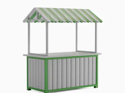 Food Stand 06 Low-poly 3D model