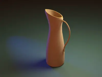 clay jug Free low-poly 3D model