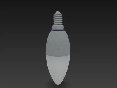 Crystal LED Candle Bulb 3D model