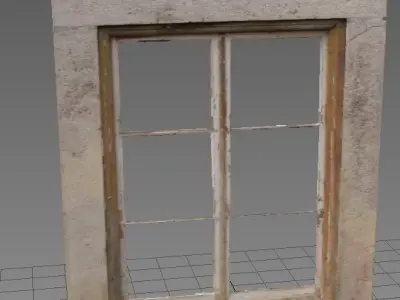 Window 1 stone Low-poly 3D model