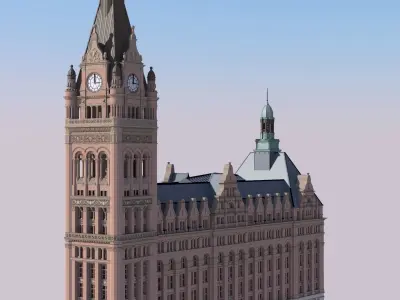 Milwaukee City Hall 3D print model