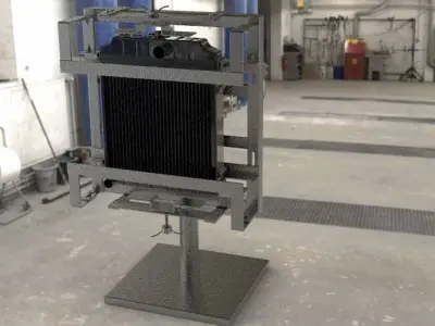 Efficient Tank Soldering Jig for Radiator Precision Low-poly 3D model