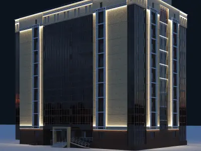 Residential building 3D model 12