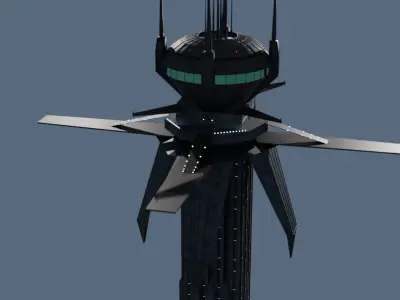 Grand Republic Medical Facility on Courusant Low-poly 3D model