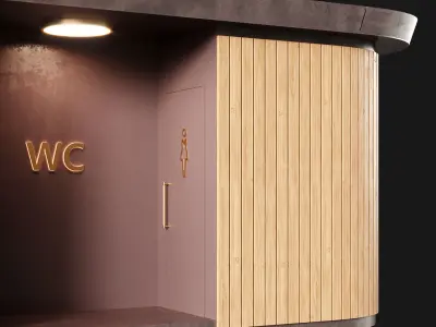 Public toilet 3 3D model