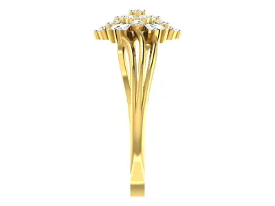 Solitaire Engagement Wedding Ring 3dm STL OBJ FBX Render Details 3D print model buy