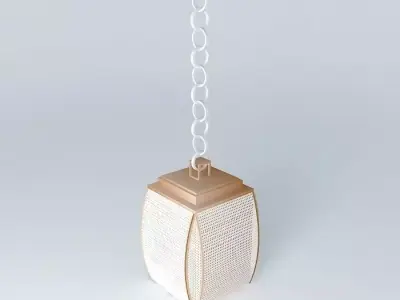 Pending Retro lamp - Glass and Copper Free 3D model