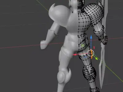 space character Low-poly 3D model