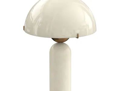 Peono White Alabaster table lamp 3D model