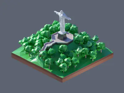 land 75A Low-poly 3D model