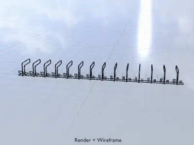 Bicycle Lean-to Parker Version 3 Low-poly 3D model