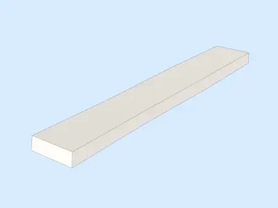 Hand Painted Wooden Plank Free low-poly 3D model