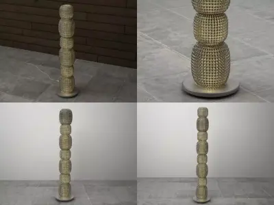 Versol four different lamps on table 3D model