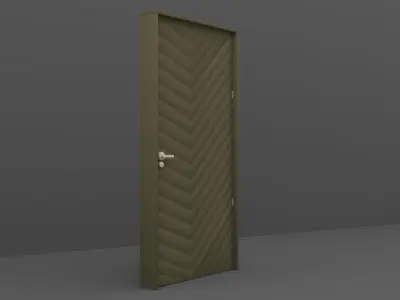 Wood Door 3D model