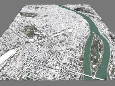 Cityscape  Budapest Hungary 3D model
