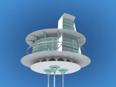 Futuristic Architecture Skyscraper 03 3D model
