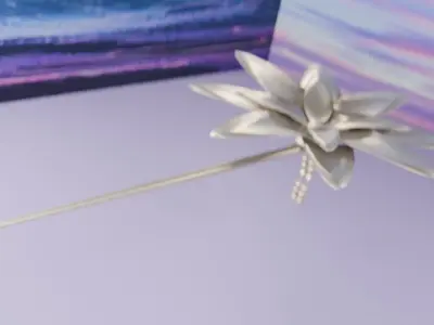 GOLD HIBISCUS FLOWER  3D model