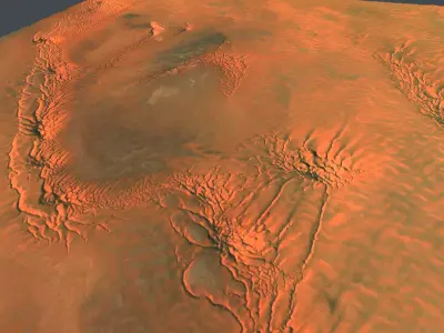 Desert landscape in Libiya  3D model