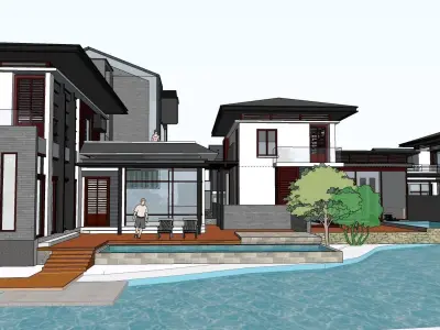 Casa Villa - 25 Modern SketchUp 3D Model 3D model