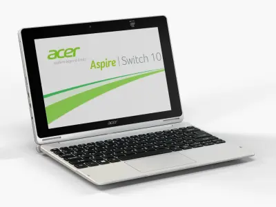 Acer Aspire Switch 10 convertible hybrid laptop Low-poly 3D model