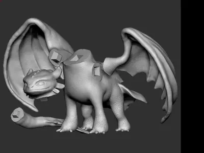 Toothless - How to train your dragon 3D print model
