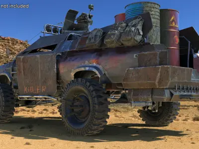  Post-Apocalyptic War Truck With Barrels 