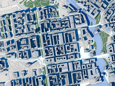 Tampere City Finland 3D model