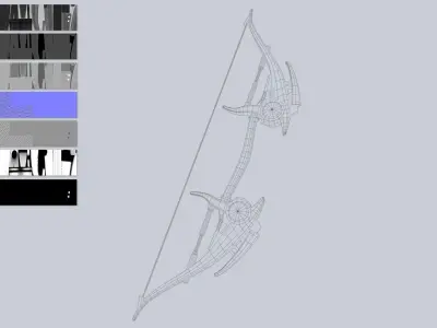 Scifi bow Low-poly 3D model
