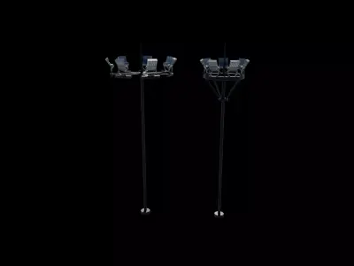 LED street lights 02 3D model