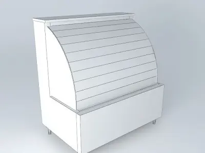 Kit803 Desk cooled by Exhibitor Forced Air Curved 2 doors by ... Free 3D model