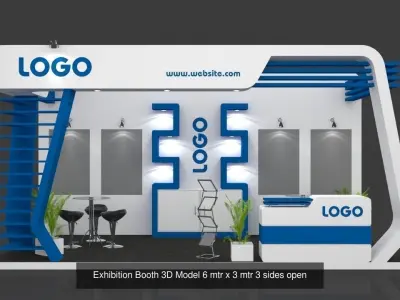 Exhibition Stall Design Collection 10 Models Collection 3D Model Pack