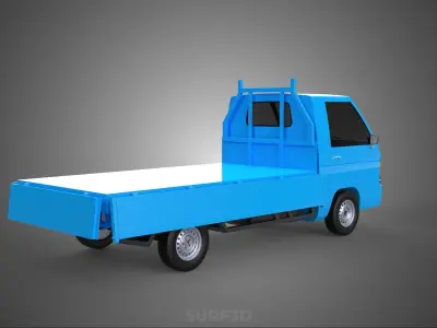 3 WAY WIDE DECK DROP SIDE LOAD BED BODY GATE DOOR PICKUP TRUCK 3D model