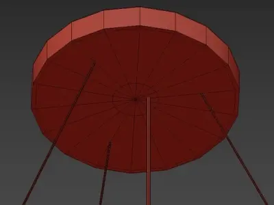 GIANTS gold chandelier with glass globes 3D model