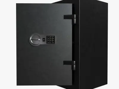 Safe low poly box Low-poly 3D model