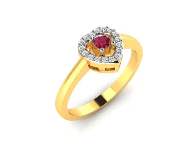Diamond Ring For Women 3d Print Model 3D print model 30